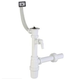   STY-538-1 Egymedencés mosogató búra szifon túlfolyóval, mosogatógép csatlako