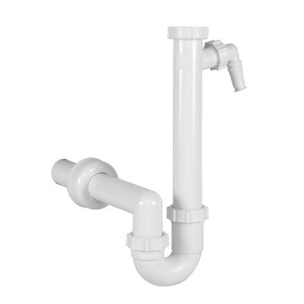 STY-638-4 Mosogató csőszifon, leeresztő nélkül, mosogatógép csatlakozóval, 40-es