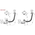 RAVAK kádfeltöltő 600 szifon túlfolyónál ClickClack kerek (01374) X01