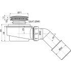 Alcaplast A471CR 50 zuhanytálca szifon króm