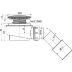 Alcaplast A471CR 60 zuhanytálca szifon króm