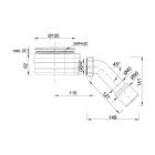 STY-ZA-90-K Zuhanytálca szifon alacsony króm 90mm