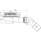 Alcaplast A491CR 90 zuhanytálca szifon króm