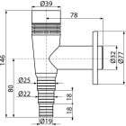 Alcaplast APS5 mosógép szifon fehér