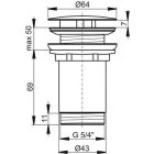 RAVAK mosdó lefolyó ( click-clack ) fix X01439