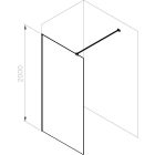 RAVAK WALK In Wall  100 transparent +króm