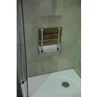 SAPHO zuhany ülőke felhajtható  bambusz 32x23 150kg