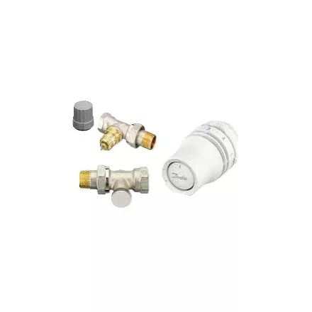 Danfoss egyenes radiátorszelep szett 1/2"