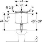 GEBERIT WC tartály AP110 RIO falon kivüli