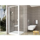 RAVAK Zuhanyfal PPS-90 szatén+Transparent