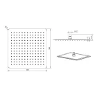 SAPHO SLIM fejzuhany 30x30 MS563 rozsdamentes