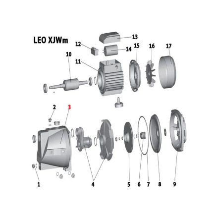 LEO alkatrész szivattyúház 60/41