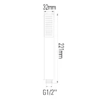Sapho kézi zuhany 1 funkció 221 cm ABS króm SK190