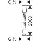 Zuhanygégecső HansGrohe 200 Metalflex - 28264000