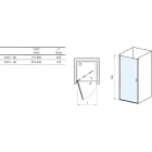 RAVAK Chrome CSD1 90 zuhanyajtó krómhatású+transparent