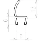 RAVAK alkatrész Pivot Fixüveg tömítés függőleges  656 725  1855mm