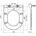 RAVAK Uni Chrome Slim WC Ülőke fehér X01550