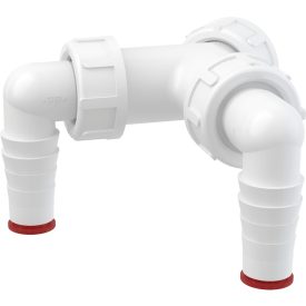   Alca P148Z Mosógép csatlakozó dupla csonk, visszafolyás gátló csappantyúval