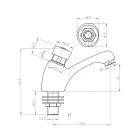 SAPHO Állószelep 1/2" önelzáró zy12053