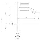 SAPHO SMALL mosdó szelep, álló 145mm króm SM24