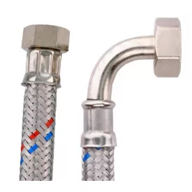 Flexicső VÍZ pipás 1/2"- 3/4" BB 30cm