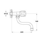Mofém Eurosztár lengőszelep fali 146-0034-00