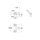 Mofém BRIDGE zuhanycsaptelep szett nélkül 153-1851-00