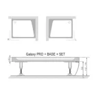 RAVAK Zuhanytálca Gigant Pro Chrome előlap 120x90