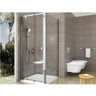 RAVAK Zuhanyfal PSS-80 fehér+Transparent