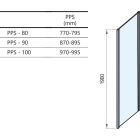 RAVAK Zuhanyfal PSS-80 fehér+Transparent