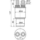 Alcaplast AKS6 kondenzvíz elv. csatl. HT 40/50