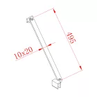 SAPHO POLYSAN MODULAR sarok merevítő 500 mm króm MSBR2