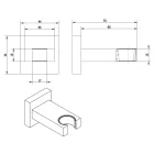 Sapho kézizuhanytartó 1/2" króm fix AQ586