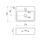 SAPHO SMALL Gulia mosdó 33,5×29 BH7002