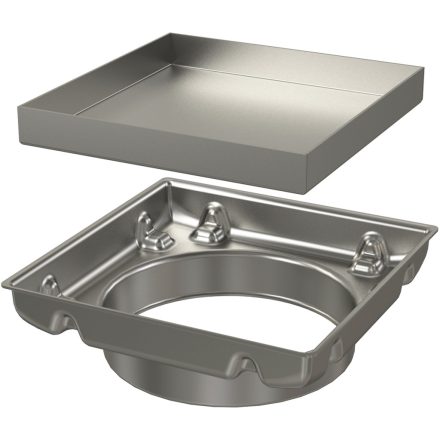 Alcaplast APVN0100 magasító rozsdamentes ráccsal 130x130