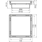 Alcaplast APVN0100 magasító rozsdamentes ráccsal 130x130