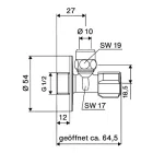Sarokszelep  comfort MINI SCHELL SCH049030699