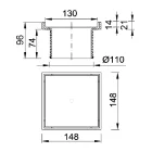 STY-505-B-F Padlórács magasított, burkolható 15x15