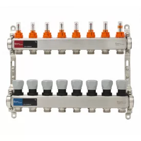   Everline osztó/gyűjtő áramlásmérővel 1" EVP-DSC3411/8 (FT - 8 Kör)