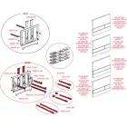 Alcaplast M1718-2 nyomólap, kettős, takarékos fekete kifutó