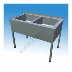 B&K BKH6820143 kétmedencés ipari mosogató 1000x600x850