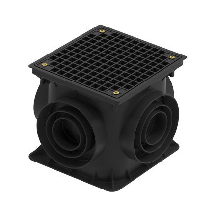 Esővíz folyókához udvari gyűjtő szürke 250x250x250m műanyag A15