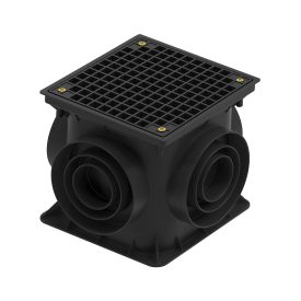   Esővíz folyókához udvari gyűjtő fekete 250x250x250m műanyag A15, STY-920