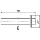 Alcaplast alkatrész P46 PVC cső rozettával 40
