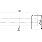 Alcaplast alkatrész P47 PVC cső rozettával 50