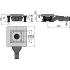 Alcaplast APV110 padlóösszefolyó rozsdamentes