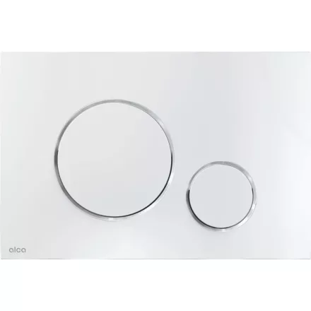 Alcaplast M671 nyomólap, kettős, takarékos króm-fényes