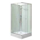 Leziter Polo White II szögletes zuhanykabin+zuhanytálca 80x80cm