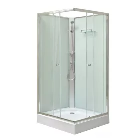   Leziter Polo White II szögletes zuhanykabin+zuhanytálca 80x80cm