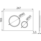 Alcaplast M770 nyomólap fehér-fényes króm THIN